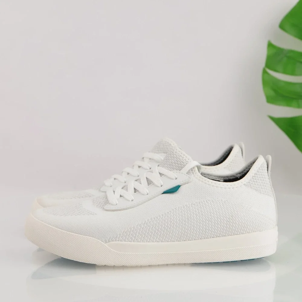Vessi Womens Weekend Sneakers Size 9 Waterproof White Lace-Up Comfort Shoes Low